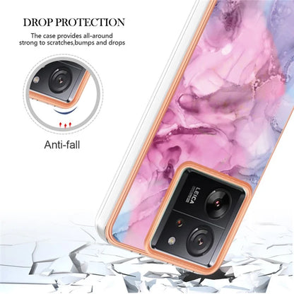 YB IMD Series-16 Style-E For Xiaomi 13T / 13T Pro / Redmi K60 Ultra TPU Case 2.0mm IMD Marble Pattern Phone Cover