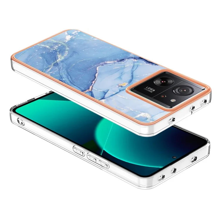 YB IMD Series-16 Style-E For Xiaomi 13T / 13T Pro / Redmi K60 Ultra TPU Case 2.0mm IMD Marble Pattern Phone Cover