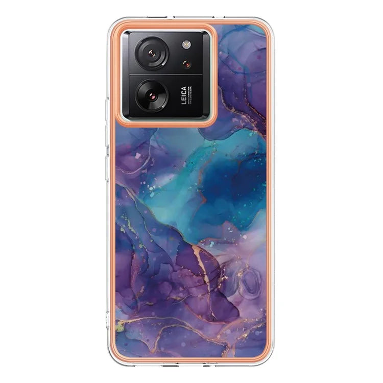 YB IMD Series-16 Style-E For Xiaomi 13T / 13T Pro / Redmi K60 Ultra TPU Case 2.0mm IMD Marble Pattern Phone Cover