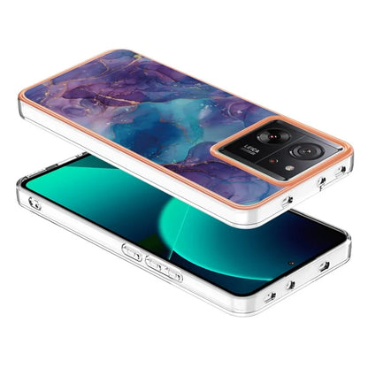 YB IMD Series-16 Style-E For Xiaomi 13T / 13T Pro / Redmi K60 Ultra TPU Case 2.0mm IMD Marble Pattern Phone Cover