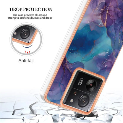YB IMD Series-16 Style-E For Xiaomi 13T / 13T Pro / Redmi K60 Ultra TPU Case 2.0mm IMD Marble Pattern Phone Cover