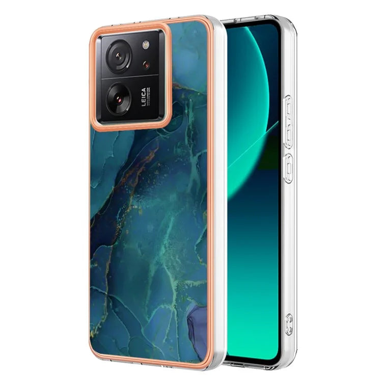 YB IMD Series-16 Style-E For Xiaomi 13T / 13T Pro / Redmi K60 Ultra TPU Case 2.0mm IMD Marble Pattern Phone Cover