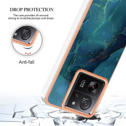YB IMD Series-16 Style-E For Xiaomi 13T / 13T Pro / Redmi K60 Ultra TPU Case 2.0mm IMD Marble Pattern Phone Cover