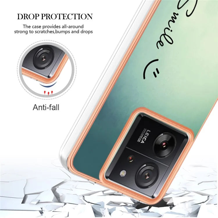 YB IMD Series-19 Style-D For Xiaomi 13T / 13T Pro / Redmi K60 Ultra Case 2.0mm IMD Pattern Phone TPU Cover