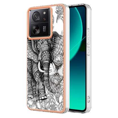 YB IMD Series-19 Style-D For Xiaomi 13T / 13T Pro / Redmi K60 Ultra Case 2.0mm IMD Pattern Phone TPU Cover