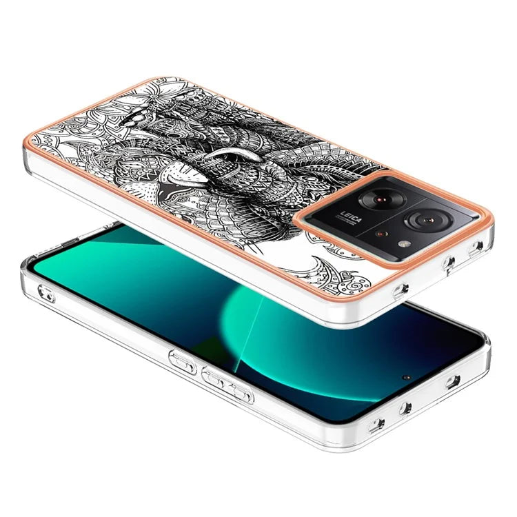 YB IMD Series-19 Style-D For Xiaomi 13T / 13T Pro / Redmi K60 Ultra Case 2.0mm IMD Pattern Phone TPU Cover