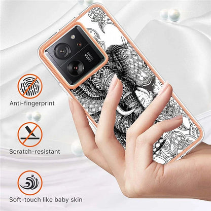 YB IMD Series-19 Style-D For Xiaomi 13T / 13T Pro / Redmi K60 Ultra Case 2.0mm IMD Pattern Phone TPU Cover
