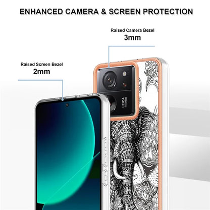 YB IMD Series-19 Style-D For Xiaomi 13T / 13T Pro / Redmi K60 Ultra Case 2.0mm IMD Pattern Phone TPU Cover