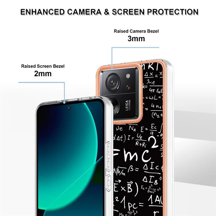YB IMD Series-19 Style-D For Xiaomi 13T / 13T Pro / Redmi K60 Ultra Case 2.0mm IMD Pattern Phone TPU Cover