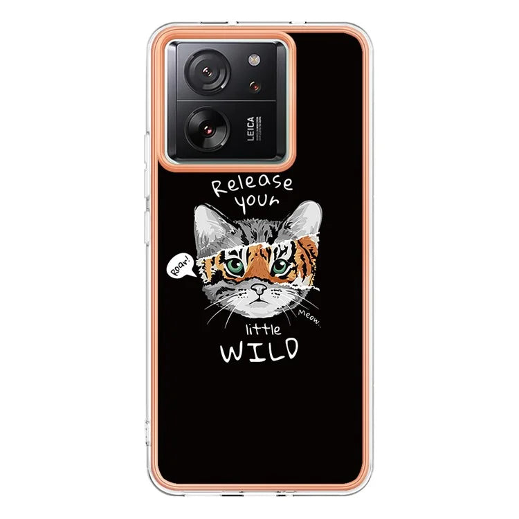 YB IMD Series-19 Style-D For Xiaomi 13T / 13T Pro / Redmi K60 Ultra Case 2.0mm IMD Pattern Phone TPU Cover