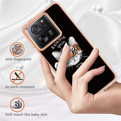 YB IMD Series-19 Style-D For Xiaomi 13T / 13T Pro / Redmi K60 Ultra Case 2.0mm IMD Pattern Phone TPU Cover