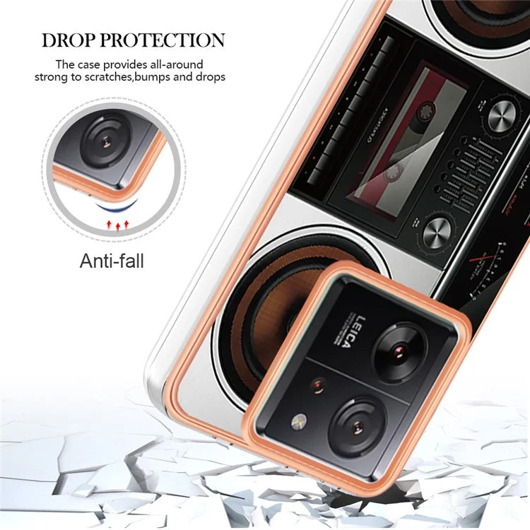 YB IMD Series-19 Style-D For Xiaomi 13T / 13T Pro / Redmi K60 Ultra Case 2.0mm IMD Pattern Phone TPU Cover