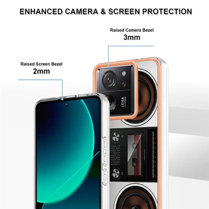 YB IMD Series-19 Style-D For Xiaomi 13T / 13T Pro / Redmi K60 Ultra Case 2.0mm IMD Pattern Phone TPU Cover