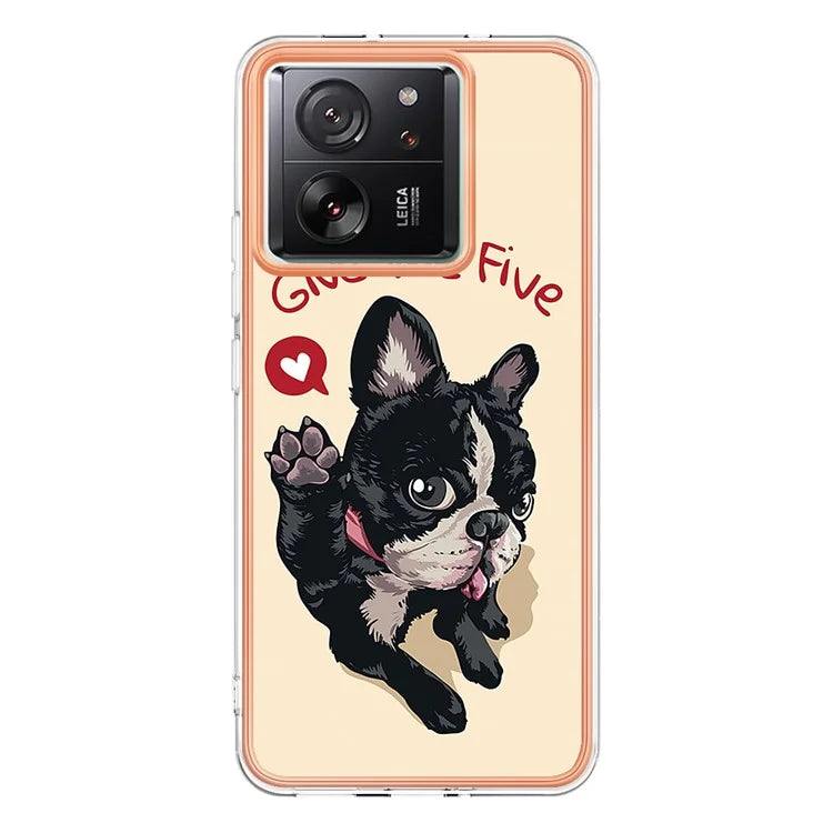 YB IMD Series-19 Style-D For Xiaomi 13T / 13T Pro / Redmi K60 Ultra Case 2.0mm IMD Pattern Phone TPU Cover