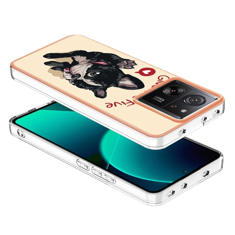 YB IMD Series-19 Style-D For Xiaomi 13T / 13T Pro / Redmi K60 Ultra Case 2.0mm IMD Pattern Phone TPU Cover
