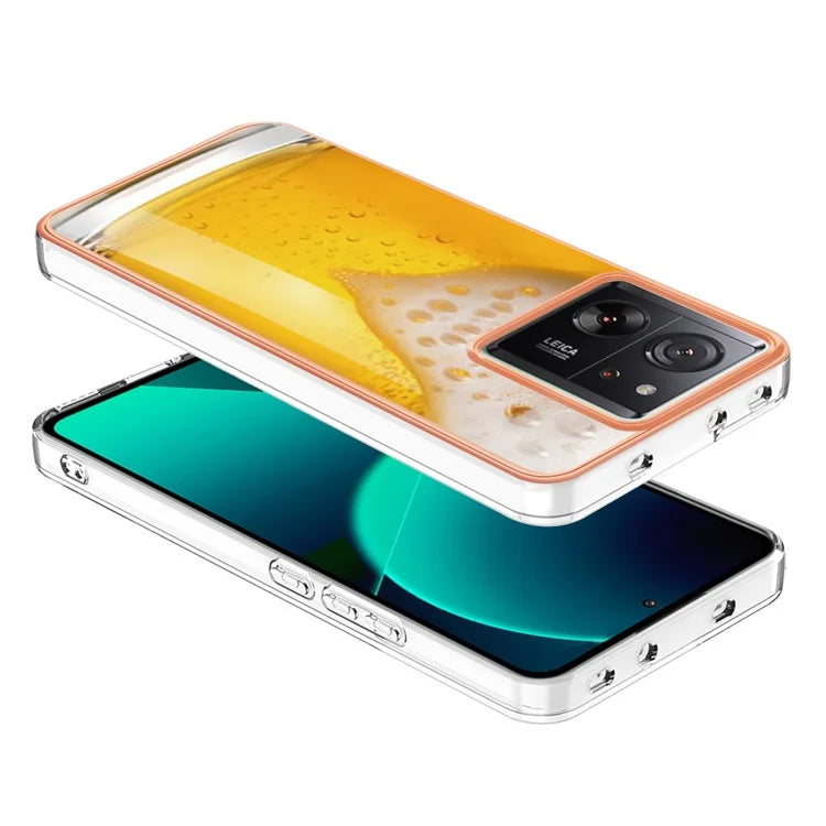 YB IMD Series-19 Style-D For Xiaomi 13T / 13T Pro / Redmi K60 Ultra Case 2.0mm IMD Pattern Phone TPU Cover