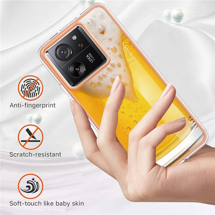 YB IMD Series-19 Style-D For Xiaomi 13T / 13T Pro / Redmi K60 Ultra Case 2.0mm IMD Pattern Phone TPU Cover