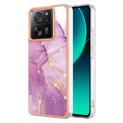 YB IMD Series-2 For Xiaomi 13T / 13T Pro / Redmi K60 Ultra TPU Case Electroplating Marble Pattern Phone Cover