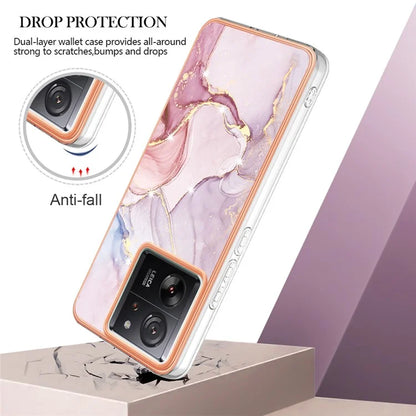 YB IMD Series-2 For Xiaomi 13T / 13T Pro / Redmi K60 Ultra TPU Case Electroplating Marble Pattern Phone Cover