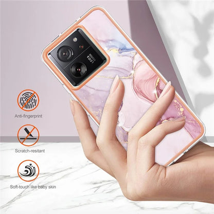YB IMD Series-2 For Xiaomi 13T / 13T Pro / Redmi K60 Ultra TPU Case Electroplating Marble Pattern Phone Cover