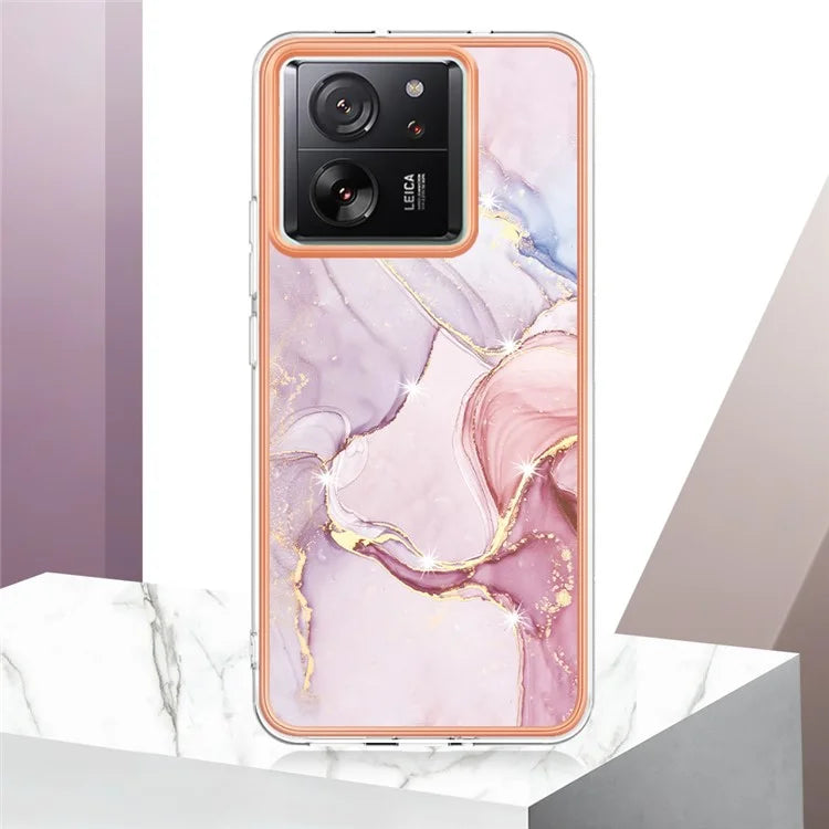YB IMD Series-2 For Xiaomi 13T / 13T Pro / Redmi K60 Ultra TPU Case Electroplating Marble Pattern Phone Cover