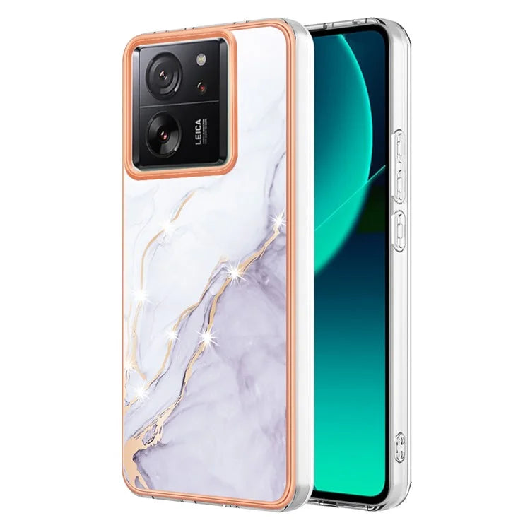 YB IMD Series-2 For Xiaomi 13T / 13T Pro / Redmi K60 Ultra TPU Case Electroplating Marble Pattern Phone Cover