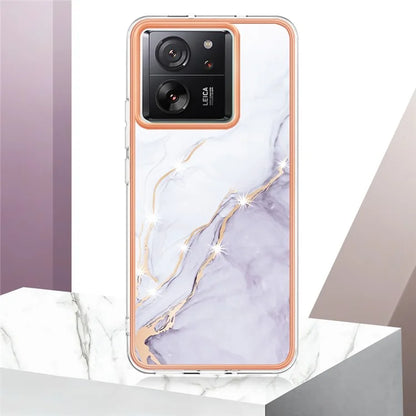 YB IMD Series-2 For Xiaomi 13T / 13T Pro / Redmi K60 Ultra TPU Case Electroplating Marble Pattern Phone Cover