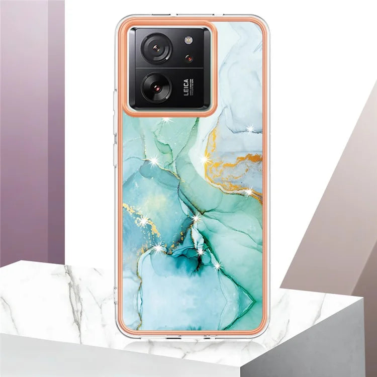YB IMD Series-2 For Xiaomi 13T / 13T Pro / Redmi K60 Ultra TPU Case Electroplating Marble Pattern Phone Cover