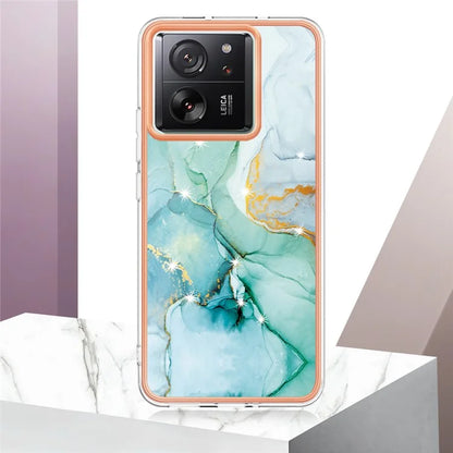 YB IMD Series-2 For Xiaomi 13T / 13T Pro / Redmi K60 Ultra TPU Case Electroplating Marble Pattern Phone Cover