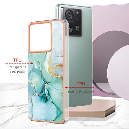 YB IMD Series-2 For Xiaomi 13T / 13T Pro / Redmi K60 Ultra TPU Case Electroplating Marble Pattern Phone Cover