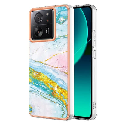 YB IMD Series-2 For Xiaomi 13T / 13T Pro / Redmi K60 Ultra TPU Case Electroplating Marble Pattern Phone Cover
