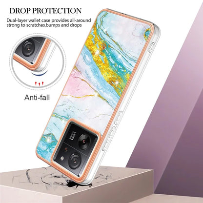 YB IMD Series-2 For Xiaomi 13T / 13T Pro / Redmi K60 Ultra TPU Case Electroplating Marble Pattern Phone Cover