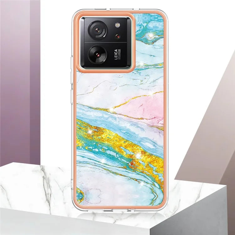 YB IMD Series-2 For Xiaomi 13T / 13T Pro / Redmi K60 Ultra TPU Case Electroplating Marble Pattern Phone Cover