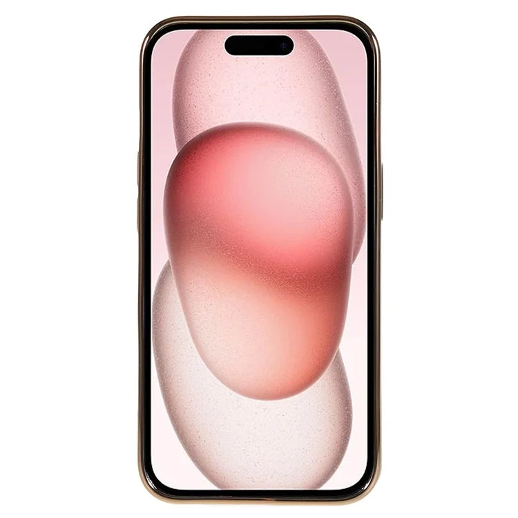 For iPhone 15 TPU Case Electroplating Wrinkled Uneven Phone Cover