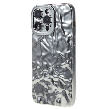 For iPhone 15 Pro Case Wrinkled Uneven Surface TPU Phone Cover