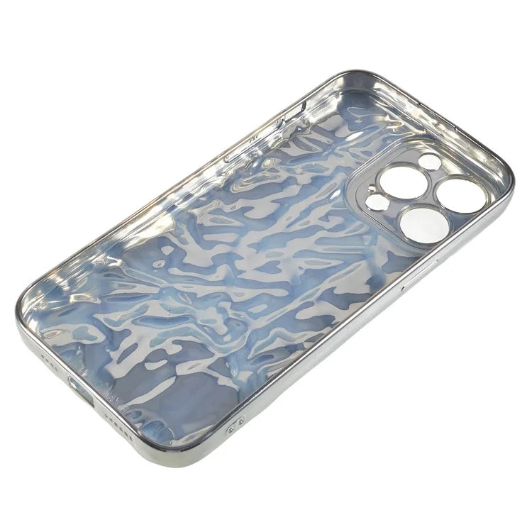 For iPhone 15 Pro Case Wrinkled Uneven Surface TPU Phone Cover