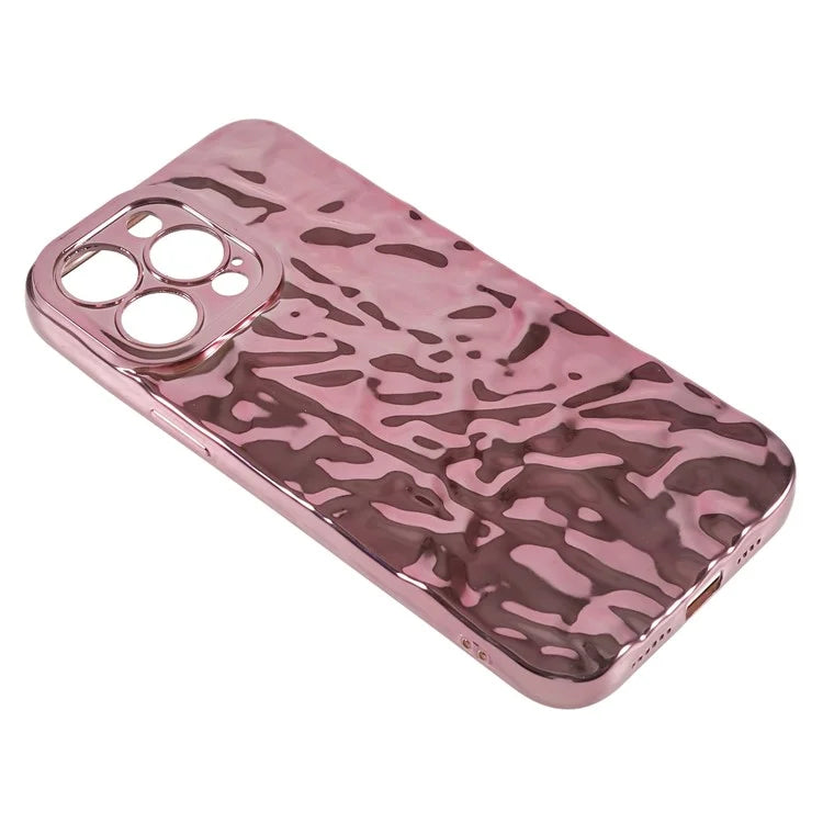 For iPhone 15 Pro Case Wrinkled Uneven Surface TPU Phone Cover