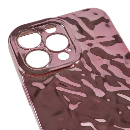 For iPhone 15 Pro Case Wrinkled Uneven Surface TPU Phone Cover