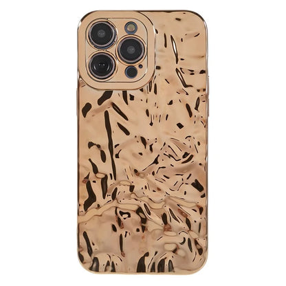 For iPhone 15 Pro Case Wrinkled Uneven Surface TPU Phone Cover