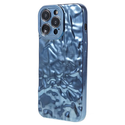 For iPhone 15 Pro Case Wrinkled Uneven Surface TPU Phone Cover