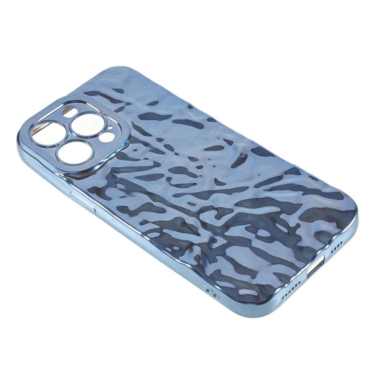 For iPhone 15 Pro Case Wrinkled Uneven Surface TPU Phone Cover