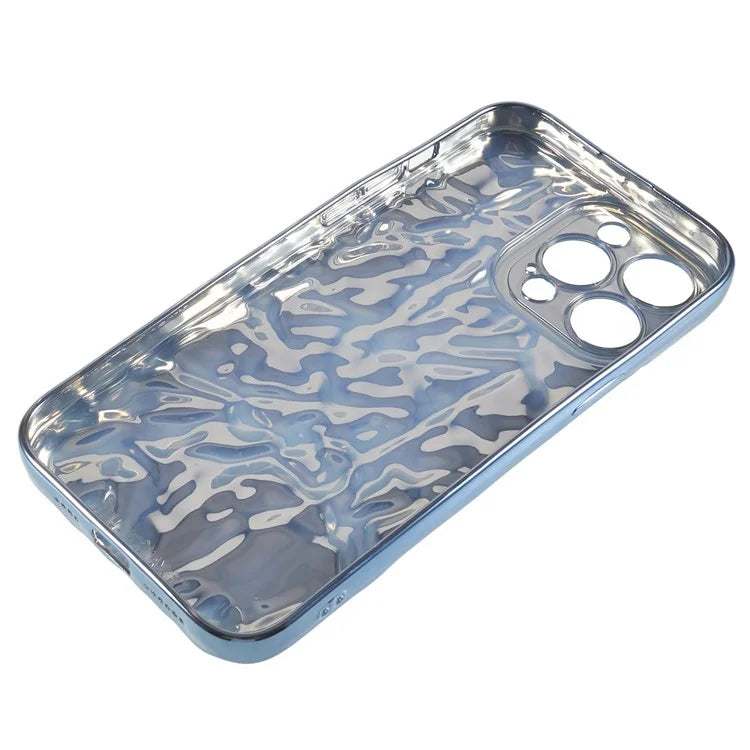 For iPhone 15 Pro Case Wrinkled Uneven Surface TPU Phone Cover