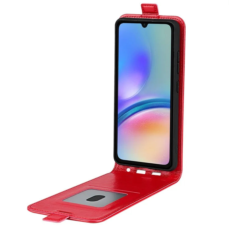 For Samsung Galaxy A05s 4G Case Card Slot Crazy Horse Texture Leather Phone Cover