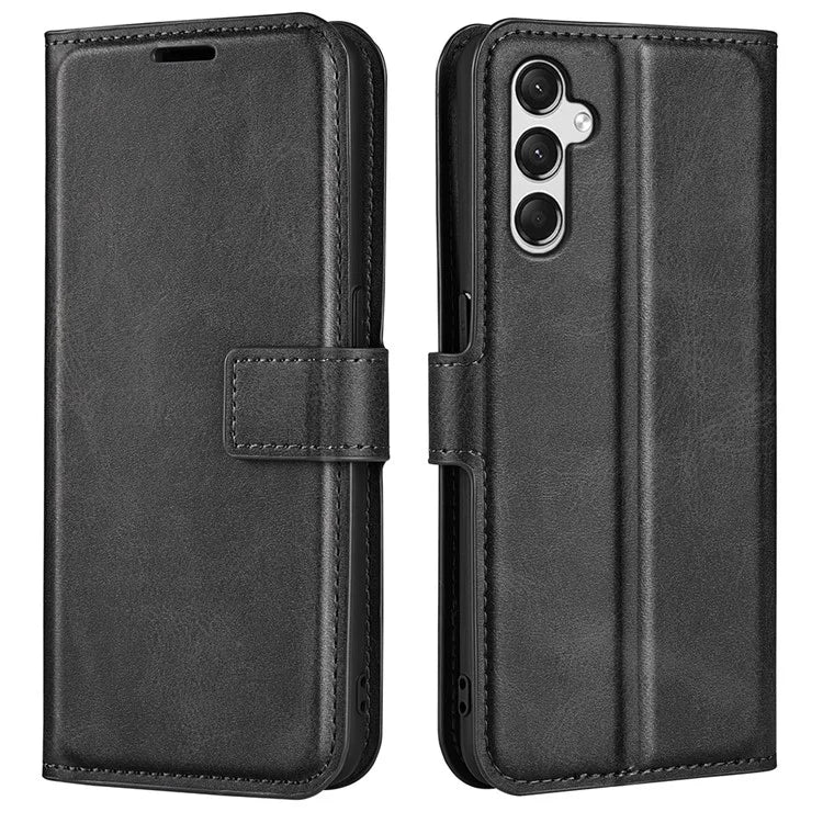 For Samsung Galaxy A05s 4G Case PU Leather Stand Calf Texture Cell Phone Cover