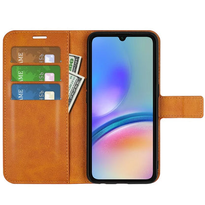 For Samsung Galaxy A05s 4G Case PU Leather Stand Calf Texture Cell Phone Cover