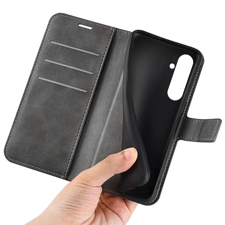 For Samsung Galaxy A05s 4G Case PU Leather Stand Calf Texture Cell Phone Cover