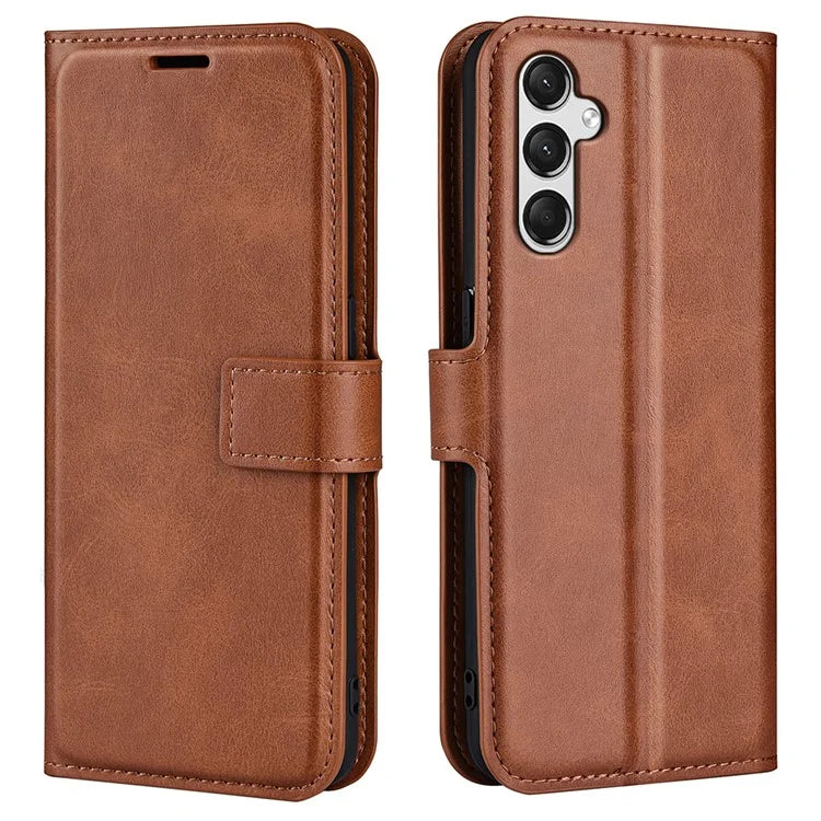 For Samsung Galaxy A05s 4G Case PU Leather Stand Calf Texture Cell Phone Cover