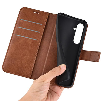 For Samsung Galaxy A05s 4G Case PU Leather Stand Calf Texture Cell Phone Cover