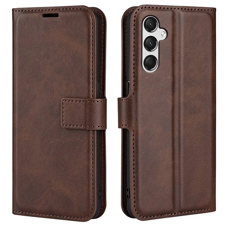 For Samsung Galaxy A05s 4G Case PU Leather Stand Calf Texture Cell Phone Cover
