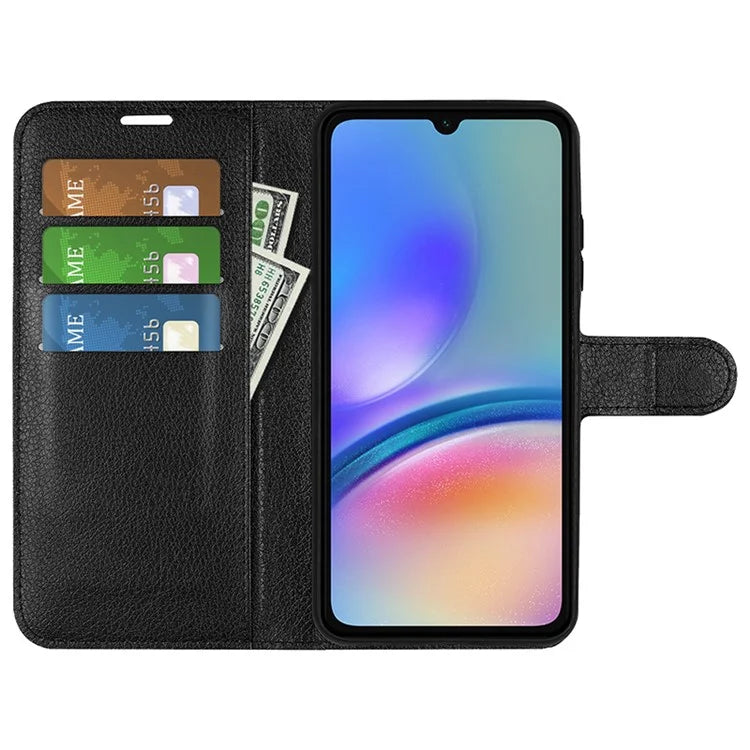 For Samsung Galaxy A05s 4G Case Litchi Texture Stand Leather Wallet Phone Shell
